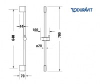 BARRA DUCHA 70cm DURAVIT
